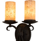 Meyda Lighting Juliana 10" 2-Light Chestnut Wall Sconce With Vellum Idalight Shade