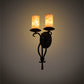 Meyda Lighting Juliana 10" 2-Light Chestnut Wall Sconce With Vellum Idalight Shade