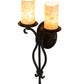Meyda Lighting Juliana 10" 2-Light Chestnut Wall Sconce With Vellum Idalight Shade