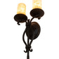 Meyda Lighting Juliana 10" 2-Light Chestnut Wall Sconce With Vellum Idalight Shade