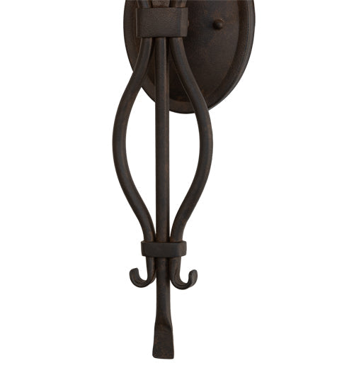 Meyda Lighting Juliana 10" 2-Light Chestnut Wall Sconce With Vellum Idalight Shade