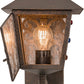 Meyda Lighting Julie 9" Gilded Tobacco Wall Sconce With Clear Seeded Shade Glass