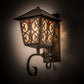 Meyda Lighting Julie 9" Gilded Tobacco Wall Sconce With Clear Seeded Shade Glass