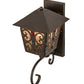 Meyda Lighting Julie 9" Gilded Tobacco Wall Sconce With Clear Seeded Shade Glass
