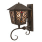 Meyda Lighting Julie 9" Gilded Tobacco Wall Sconce With Clear Seeded Shade Glass