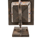 Meyda Lighting Julie 9" Gilded Tobacco Wall Sconce With Clear Seeded Shade Glass