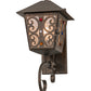 Meyda Lighting Julie 9" Gilded Tobacco Wall Sconce With Clear Seeded Shade Glass
