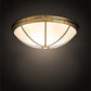 Meyda Lighting Kahe 239900 60" 12-Light Brass Powder Coat Flush Mount Light With White Statuario Idalight Shade