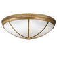 Meyda Lighting Kahe 239900 60" 12-Light Brass Powder Coat Flush Mount Light With White Statuario Idalight Shade