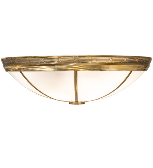 Meyda Lighting Kahe 239900 60" 12-Light Brass Powder Coat Flush Mount Light With White Statuario Idalight Shade