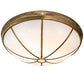 Meyda Lighting Kahe 239900 60" 12-Light Brass Powder Coat Flush Mount Light With White Statuario Idalight Shade