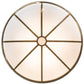 Meyda Lighting Kahe 239900 60" 12-Light Brass Powder Coat Flush Mount Light With White Statuario Idalight Shade