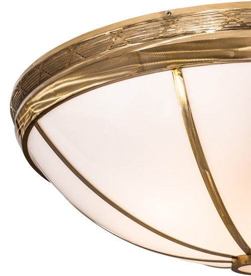 Meyda Lighting Kahe 239900 60" 12-Light Brass Powder Coat Flush Mount Light With White Statuario Idalight Shade