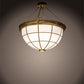 Meyda Lighting Kahe 48" 8-Light Brass Powder Coat Pendant Light With White Statuario Idalight Shade