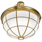 Meyda Lighting Kahe 48" 8-Light Brass Powder Coat Pendant Light With White Statuario Idalight Shade