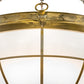 Meyda Lighting Kahe 48" 8-Light Brass Powder Coat Pendant Light With White Statuario Idalight Shade