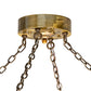 Meyda Lighting Kahe 48" 8-Light Brass Powder Coat Pendant Light With White Statuario Idalight Shade