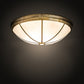 Meyda Lighting Kahe 60" 12-Light Brass Powder Coat Flush Mount Light With White Statuario Idalight Shade