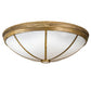 Meyda Lighting Kahe 60" 12-Light Brass Powder Coat Flush Mount Light With White Statuario Idalight Shade