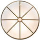 Meyda Lighting Kahe 60" 12-Light Brass Powder Coat Flush Mount Light With White Statuario Idalight Shade