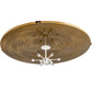 Meyda Lighting Kahe 60" 12-Light Brass Powder Coat Flush Mount Light With White Statuario Idalight Shade