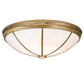 Meyda Lighting Kahe 60" 12-Light Brass Powder Coat Flush Mount Light With White Statuario Idalight Shade