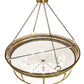 Meyda Lighting Kahe 72" 18-Light Brass/Black Hills Gold Inverted Pendant Light With Statuario Idalight Shade