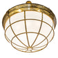 Meyda Lighting Kahe 72" 18-Light Brass/Black Hills Gold Inverted Pendant Light With Statuario Idalight Shade