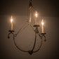 Meyda Lighting Kaitlynn 22" 3-Light Corinth Chandelier With White Faux Candlelight