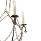 Meyda Lighting Kaitlynn 22" 3-Light Corinth Chandelier With White Faux Candlelight