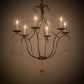 Meyda Lighting Kaitlynn 31" 6-Light Corinth Chandelier With White Faux Candlelight