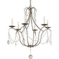 Meyda Lighting Kaitlynn 31" 6-Light Corinth Chandelier With White Faux Candlelight