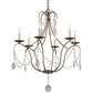 Meyda Lighting Kaitlynn 31" 6-Light Corinth Chandelier With White Faux Candlelight