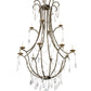 Meyda Lighting Kaitlynn 54" 12-Light 2-Tier Corinth Chandelier With White Faux Candlelight