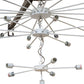Meyda Lighting Kalahari 120" 30-Light Cafe Noir Pendant Light With Multi-Colored Shade Glass