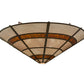 Meyda Lighting Kalahari 120" 30-Light Cafe Noir Pendant Light With Multi-Colored Shade Glass