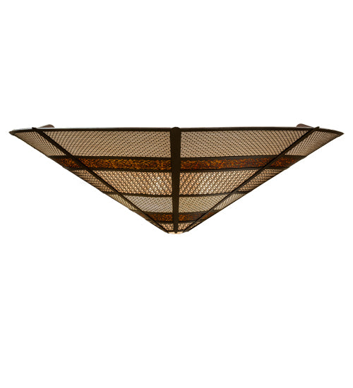 Meyda Lighting Kalahari 120" 30-Light Cafe Noir Pendant Light With Multi-Colored Shade Glass
