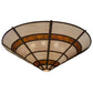 Meyda Lighting Kalahari 120" 30-Light Cafe Noir Pendant Light With Multi-Colored Shade Glass