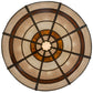 Meyda Lighting Kalahari 120" 30-Light Cafe Noir Pendant Light With Multi-Colored Shade Glass