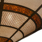Meyda Lighting Kalahari 120" 30-Light Cafe Noir Pendant Light With Multi-Colored Shade Glass