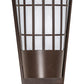 Meyda Lighting Kalahari 18" LED Cafe Noir Exterior Wall Sconce With Fleshtone Idalight Shade Glass