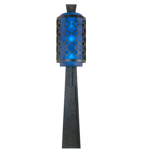 Meyda Lighting Kana 16" 3-Light Smoke Wall Sconce With Sapphire Idalight Shade Glass