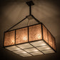 Meyda Lighting Kaplan 60" 8-Light Smoke Pendant Light With Silver Mica & Frosted Shade Glass
