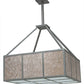 Meyda Lighting Kaplan 60" 8-Light Smoke Pendant Light With Silver Mica & Frosted Shade Glass
