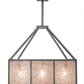 Meyda Lighting Kaplan 60" 8-Light Smoke Pendant Light With Silver Mica & Frosted Shade Glass