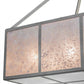 Meyda Lighting Kaplan 60" 8-Light Smoke Pendant Light With Silver Mica & Frosted Shade Glass