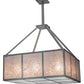 Meyda Lighting Kaplan 60" 8-Light Smoke Pendant Light With Silver Mica & Frosted Shade Glass