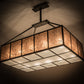 Meyda Lighting Kaplan 66" 12-Light Smoke Pendant Light With Silver Mica & Frosted Shade Glass