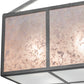 Meyda Lighting Kaplan 66" 12-Light Smoke Pendant Light With Silver Mica & Frosted Shade Glass