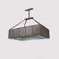 Meyda Lighting Kaplan 66" 12-Light Smoke Pendant Light With Silver Mica & Frosted Shade Glass